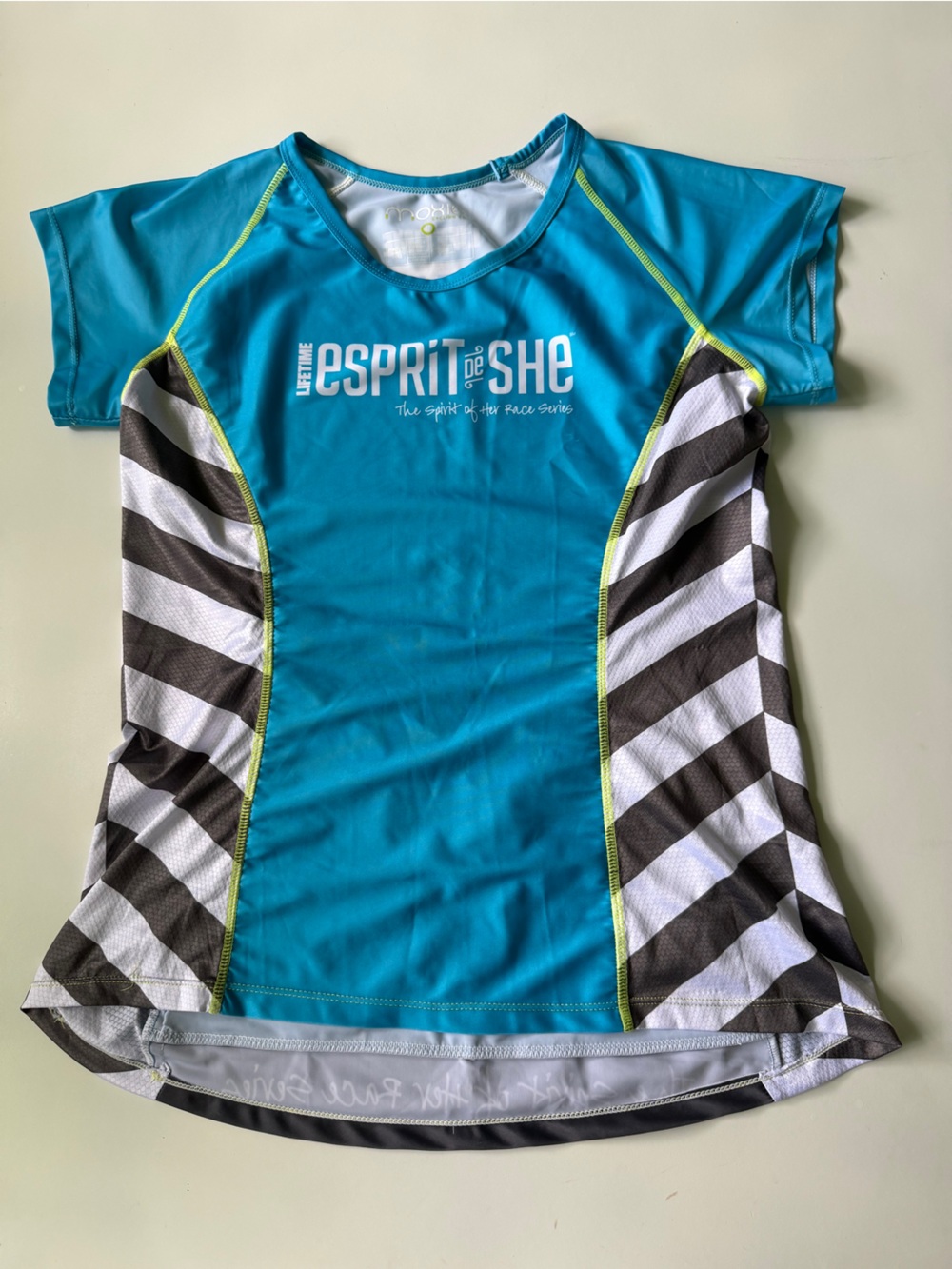 Moxie Cycling Jersey Womens Large Blue‎ Black Pullover Esprit De She Poly